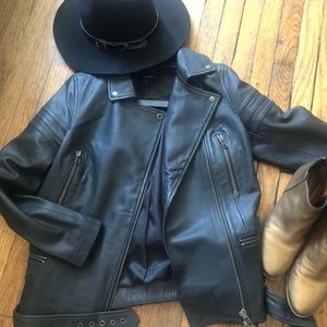 🏍Muuba London vye longline leather moto jacket